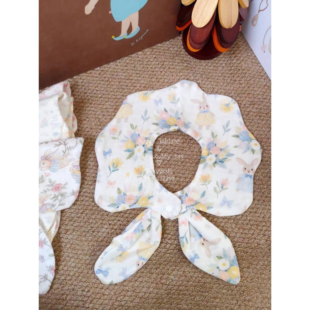 四層紗布手繪風滿印水手領口水巾-規格圖6