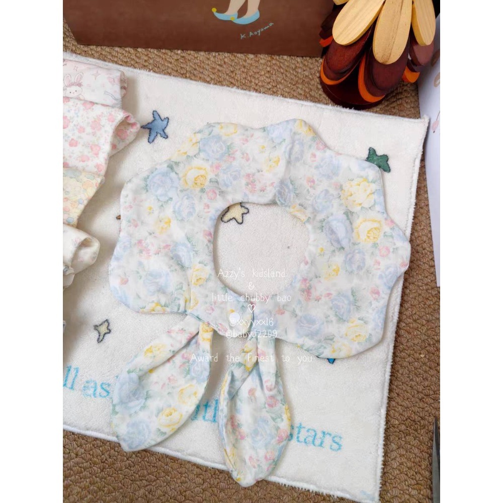 四層紗布手繪風滿印水手領口水巾-規格圖6