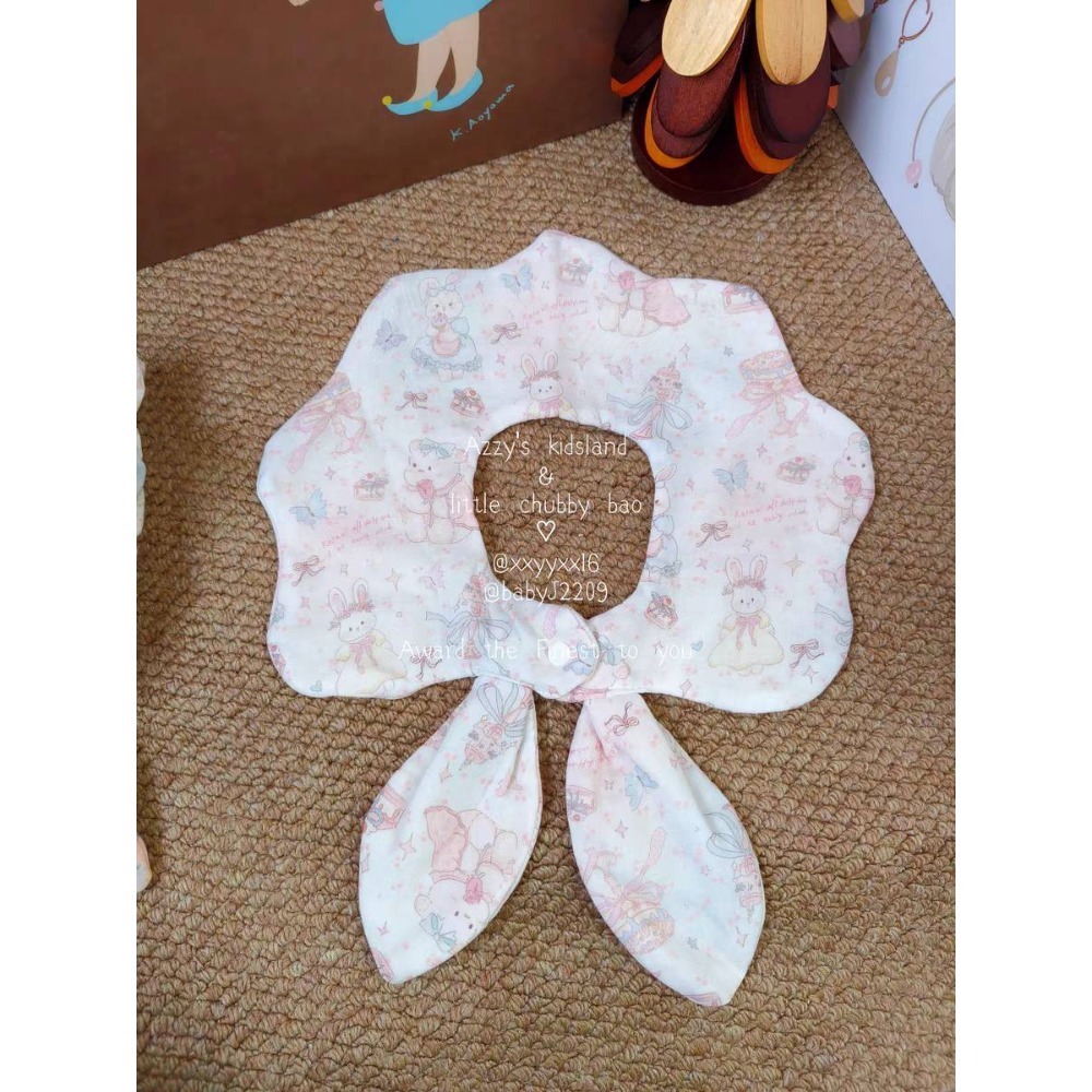 四層紗布手繪風滿印水手領口水巾-規格圖6