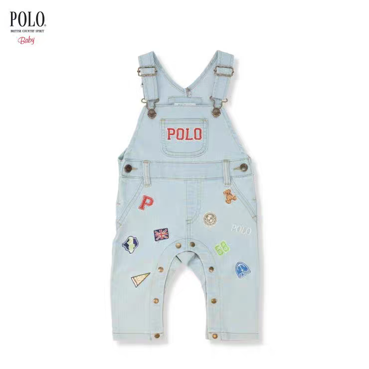 POLO刺繡圖標工裝吊帶褲3色90/100/110/120-細節圖3