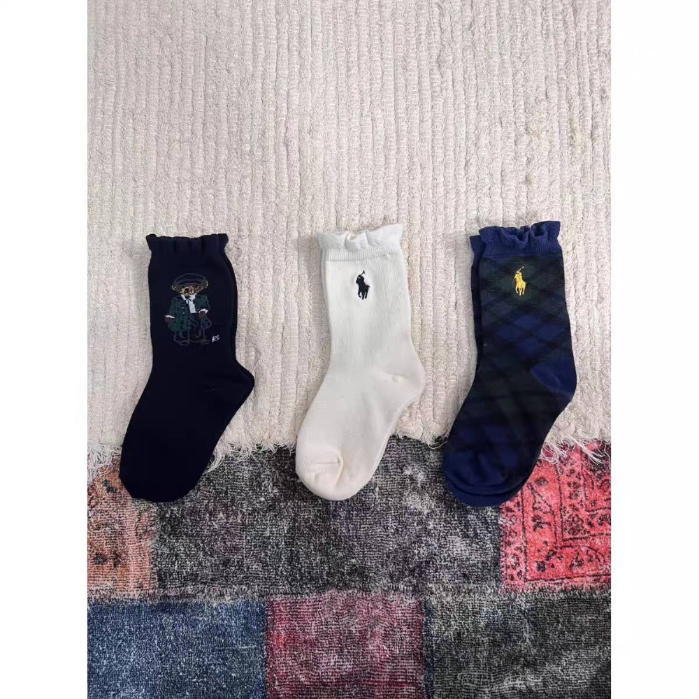 POLO騎馬人長筒襪寶寶襪3雙入/14-19cm-細節圖6