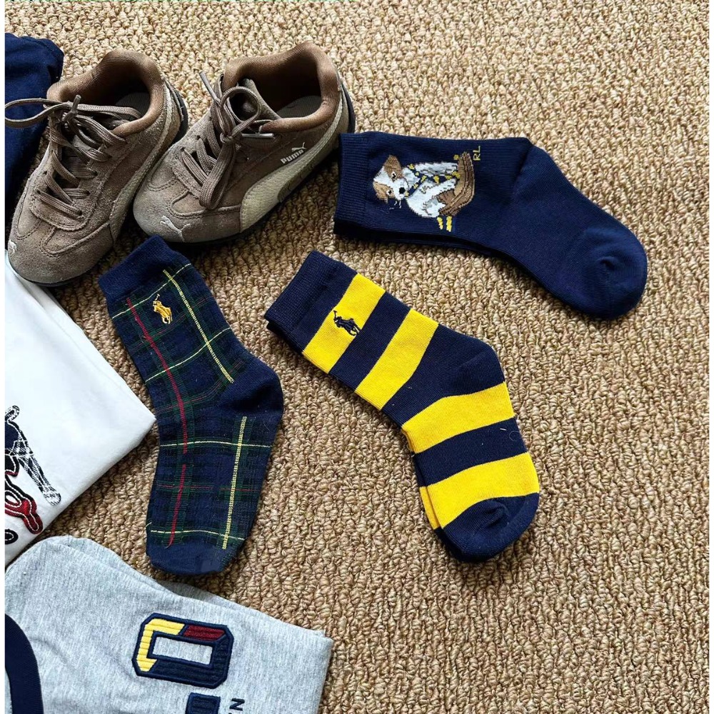 POLO騎馬人長筒襪寶寶襪3雙入/14-19cm-規格圖9