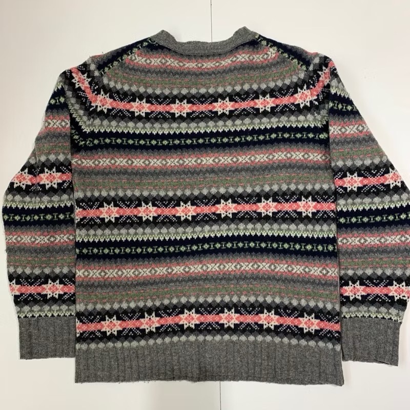 Beauty & Youth United Arrows 長袖毛衣 雪花 毛衣 雪花毛衣 復古 羊毛 聖誕毛衣 學院-細節圖3