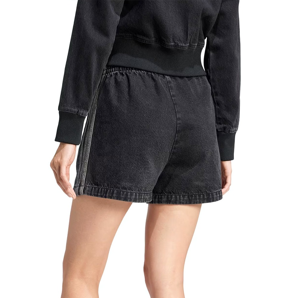 【薰衣草舖子】轉售 Adidas Firebird Shorts 三葉草 愛迪達 黑色牛仔短褲。褲子 XL-細節圖2