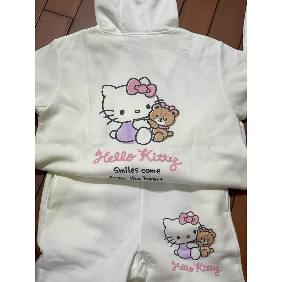 【薰衣草舖子】日本進口 HELLO KITTY 休閒服。運動服套裝。連帽外套＋褲子-細節圖2