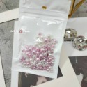 MUMU手作  10g 16g 12格 無孔幻彩漸變珍珠 幻彩混色珍珠 仿珍珠 滴膠擺台材料 DIY 五彩人魚珠-規格圖11