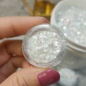 MUMU手作 白色不規則閃粉片 閃片貝殼紙 金蔥閃粉 滴膠填充 流沙填充 diy封入物 UV膠閃片閃粉裝飾-規格圖5