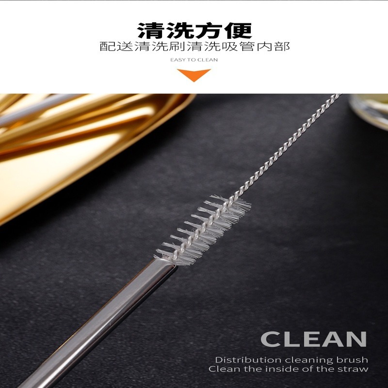 【現貨】304 不鏽鋼吸管 環保吸管 鋼吸管 吸管 餐具 吸管套組 清潔刷 攜帶方便-細節圖7