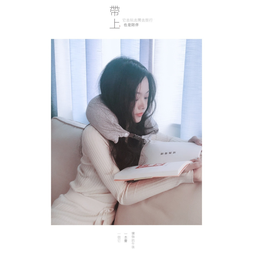 【升級雙扣款】可拆洗舒壓頸枕｜粒子填充柔軟支撐｜旅行長途睡眠救星-細節圖10