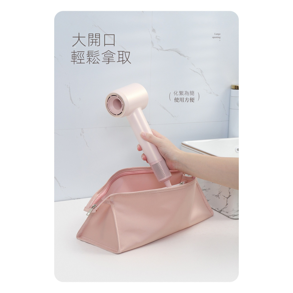 【多功能大容量】吹風機旅行收納袋｜三角款／透氣長方形款｜可拎可掛・出國必備收納包-細節圖3