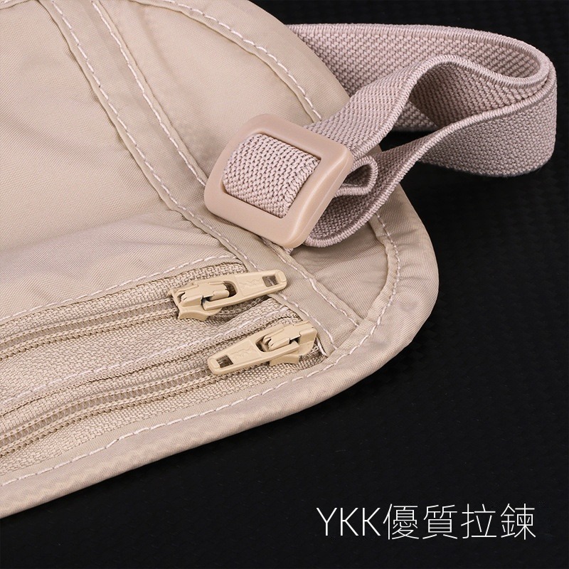 【貼身防盜】出國旅行證件包｜輕薄護照腰包・YKK拉鍊・透氣舒適・可摺疊收納｜防盜卡包手機包-細節圖9