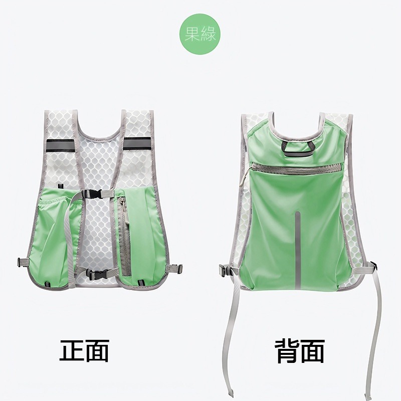 【輕量透氣】越野跑背心背包｜多口袋防潑水・透氣舒適・反光安全設計｜登山跑步戶外水壺包-規格圖11