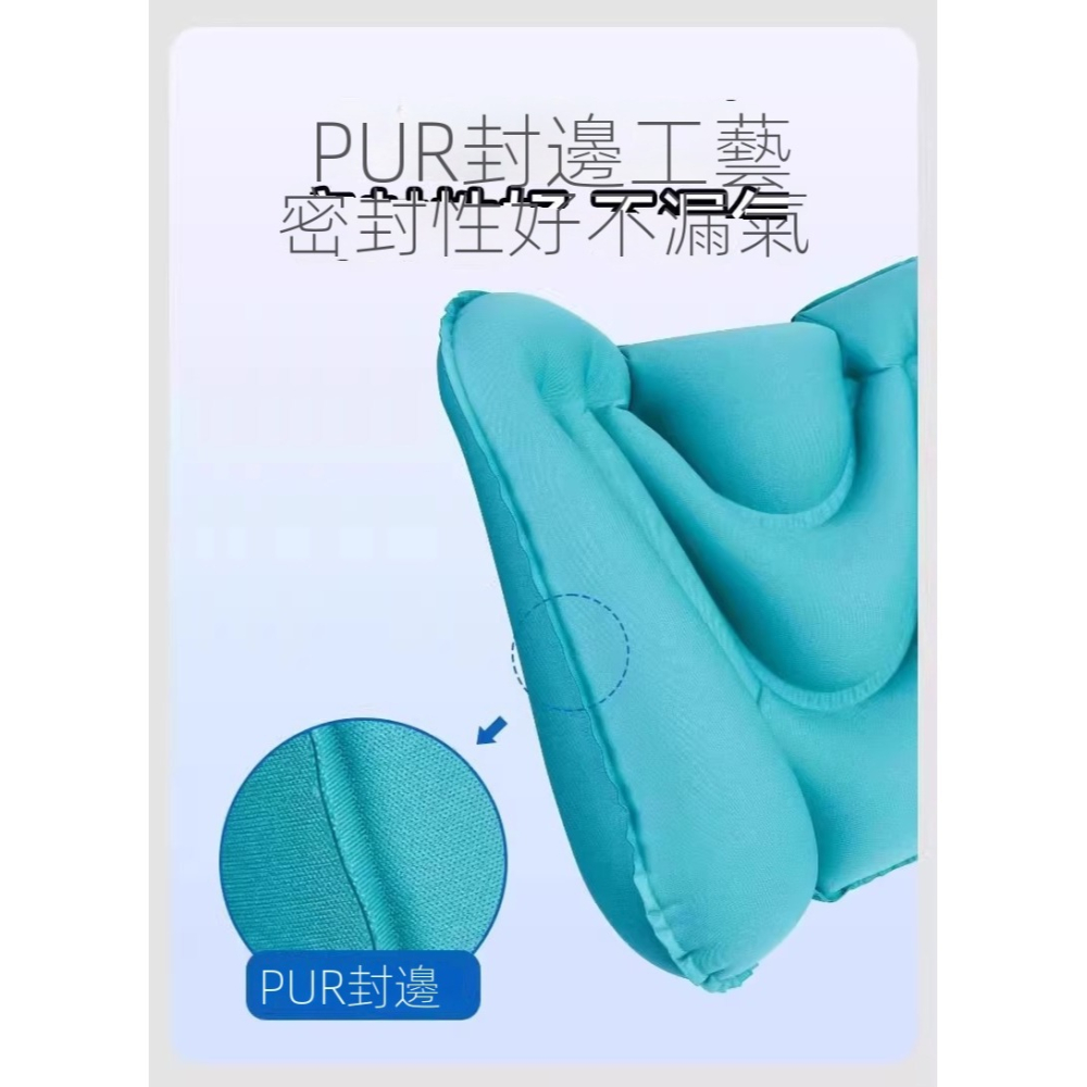 【免電充氣】長途旅行護腰枕｜手壓充氣腰墊・人體工學支撐・透氣便攜靠墊｜飛機火車久坐必備-細節圖7