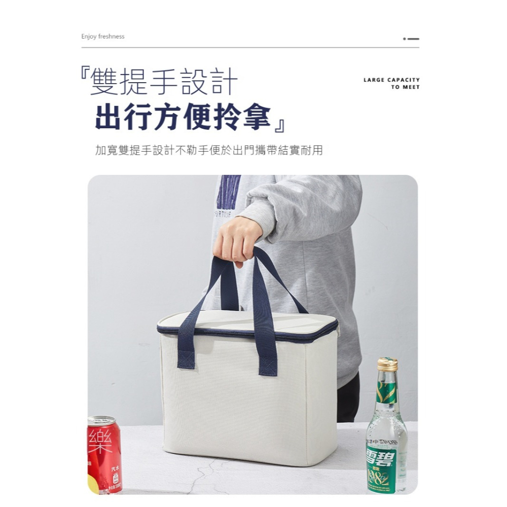 【三層保溫】手提保冷袋｜大容量冰包・上班露營兩用・防水防污好收納-細節圖11