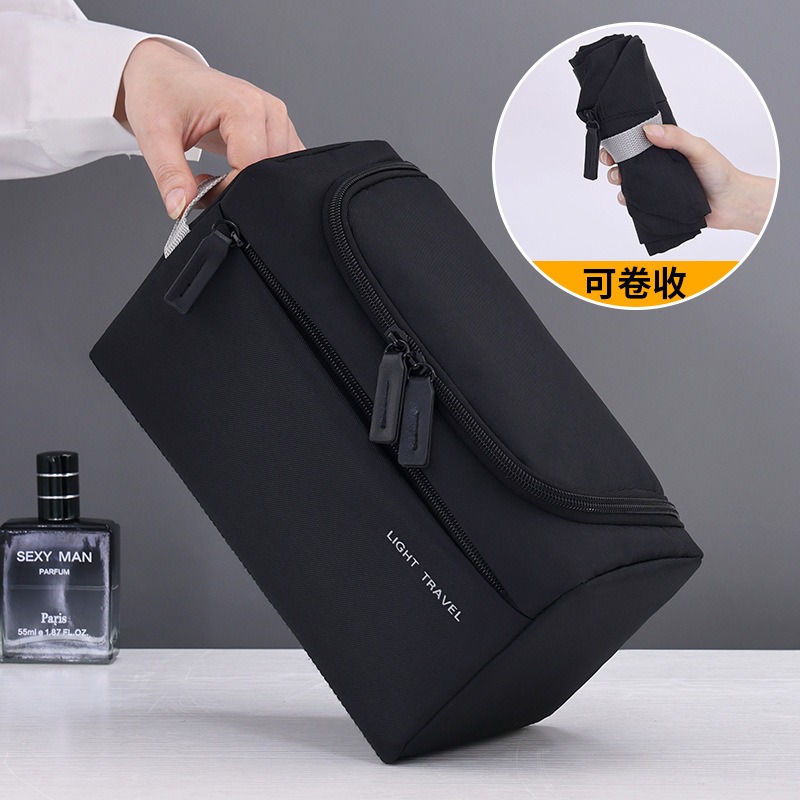 【出差旅行必備🔥】輕量防潑水大容量洗漱包｜男士化妝品收納袋・健身游泳可用・多分區整潔好收納-細節圖9