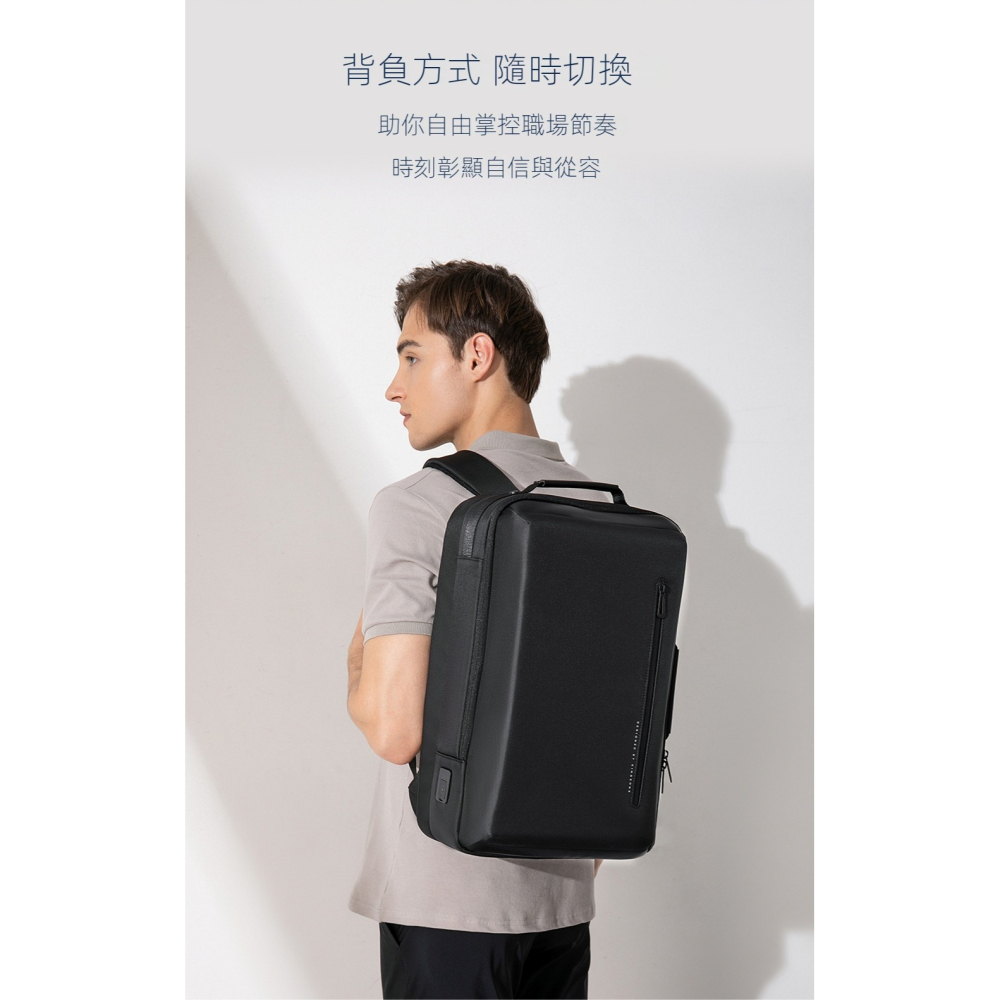 【商務精英首選💼】金聖斯多功能筆電雙肩包｜防潑水大容量23L・USB充電・人體工學背負設計・15.6吋電腦包-細節圖2
