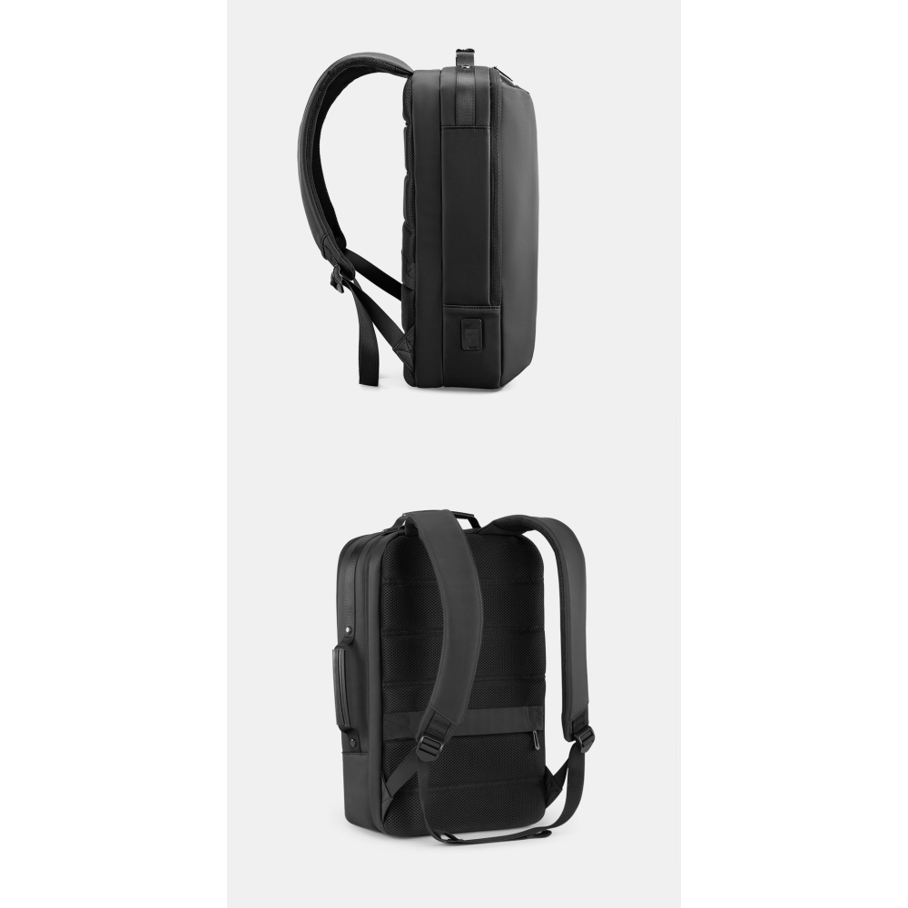 【商務精英首選💼】金聖斯多功能筆電雙肩包｜防潑水大容量23L・USB充電・人體工學背負設計・15.6吋電腦包-細節圖6