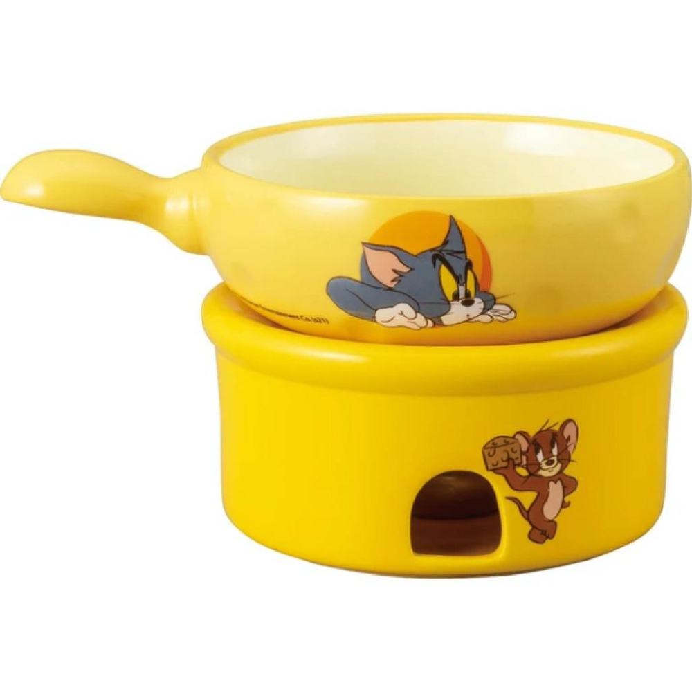 🐭🐱日本 湯姆貓與傑利鼠 起司火鍋組 Cheese Fondue Set｜陶瓷爐具組🧀-細節圖2