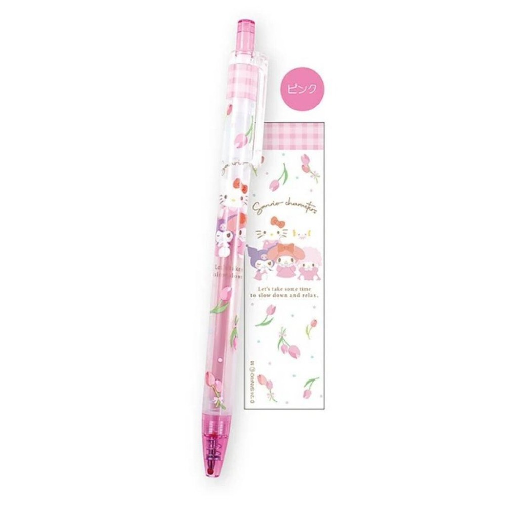 現貨 🖊️日本 三麗鷗角色 花卉系列 按壓式中性筆｜6入組-細節圖3