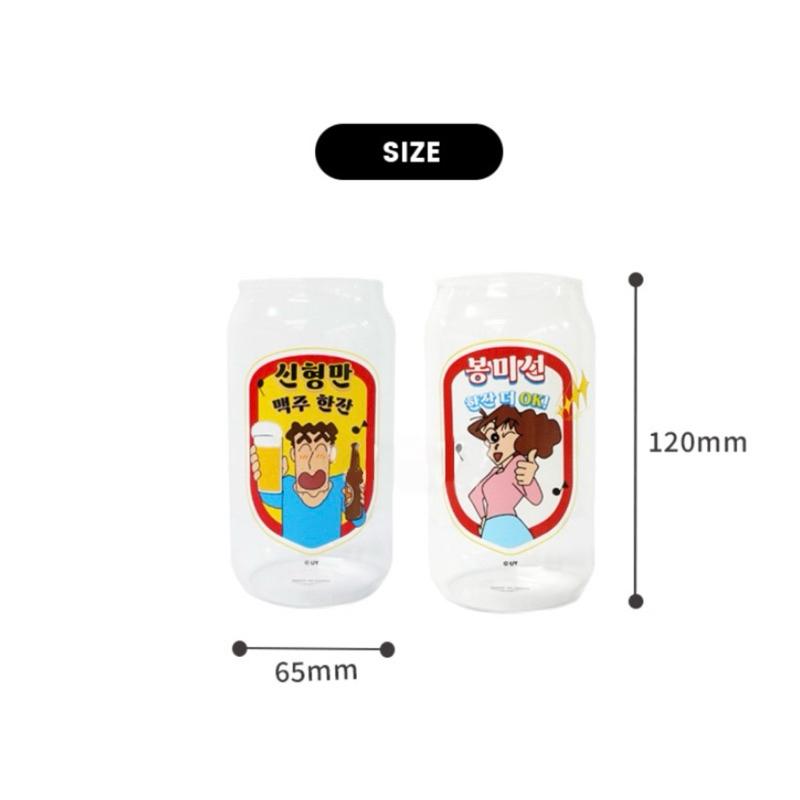🇰🇷蠟筆小新廣志和美冴玻璃杯330ml 2入-細節圖5