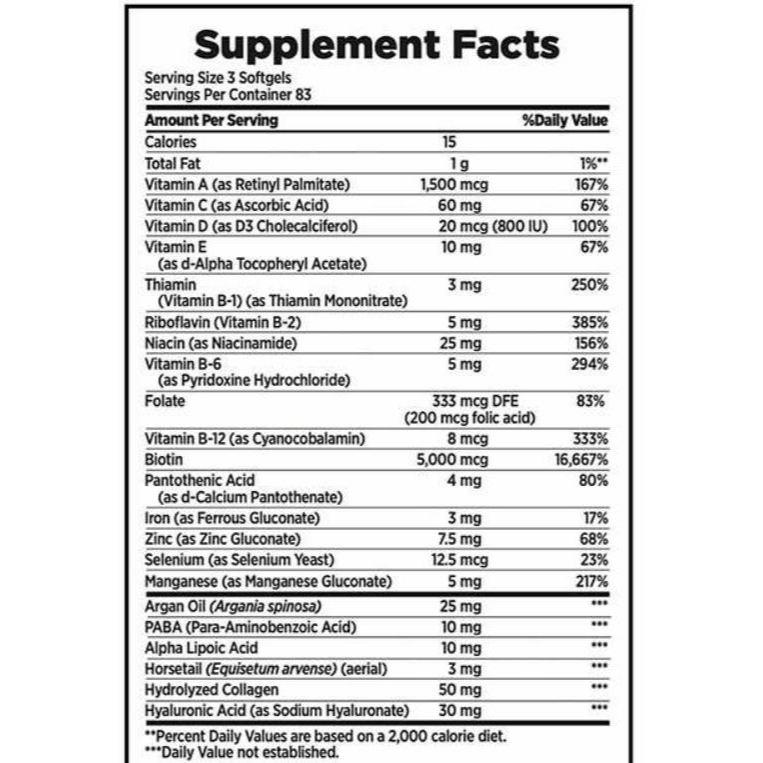 ☺️開幕現貨🙌🏻(2027/01)美國好市多Nature＇s Bounty 自然之寶 膠原蛋白 頭髮 皮膚 指甲250顆-細節圖3