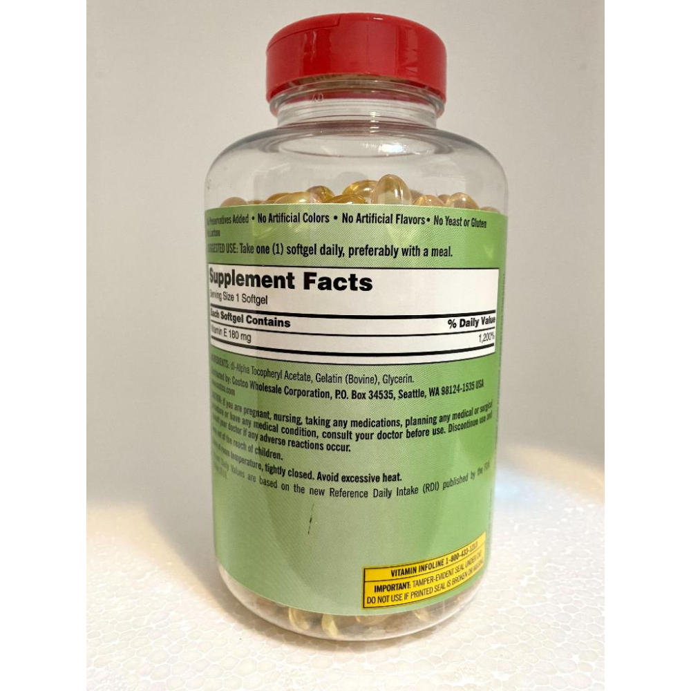 ☺️開幕現貨🙌🏻(2028/05)美國好市多 Kirkland 科克蘭 維他命E 500顆-細節圖2