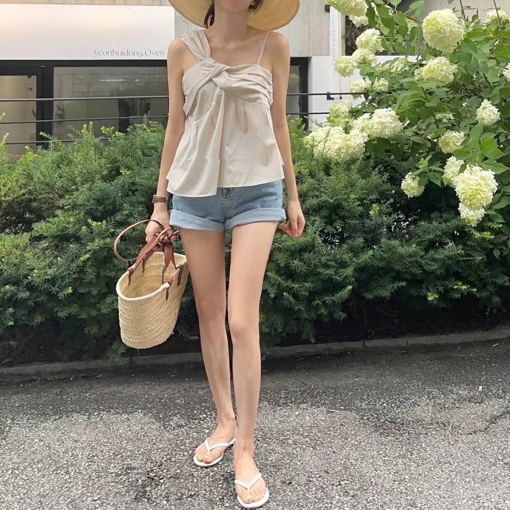 換季優惠Ballerina 法式芭蕾女伶 設計款不對稱上衣-細節圖5