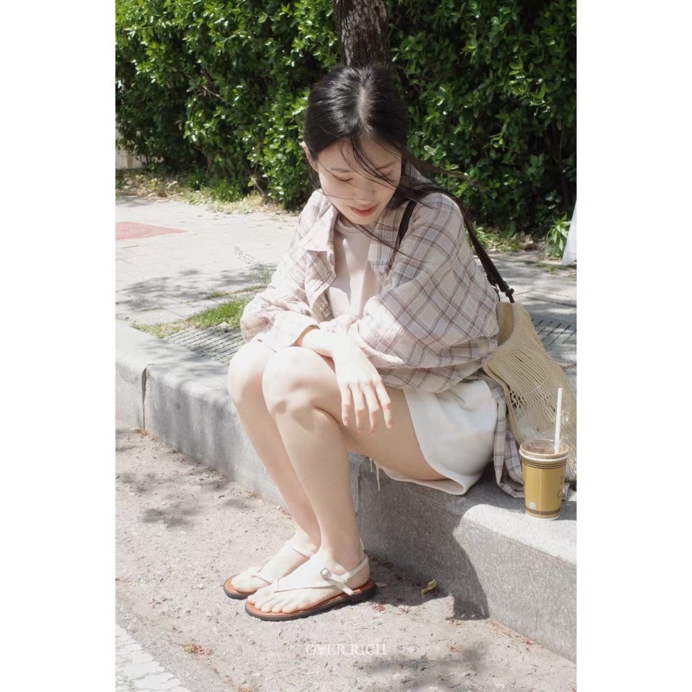 野風入懷|寬鬆格紋襯衫-細節圖3
