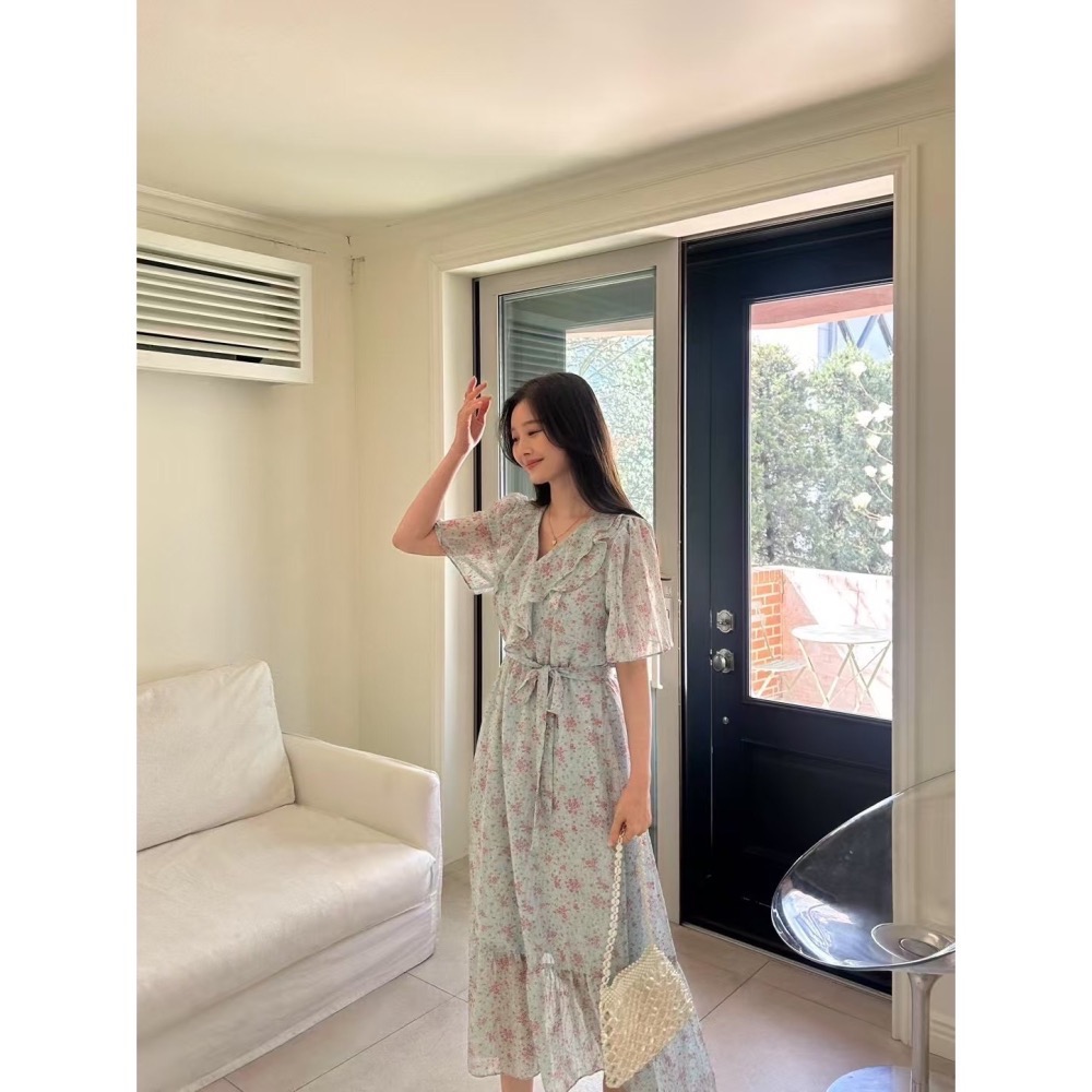 雨落花間|特別有氣質的碎花洋裝-細節圖7