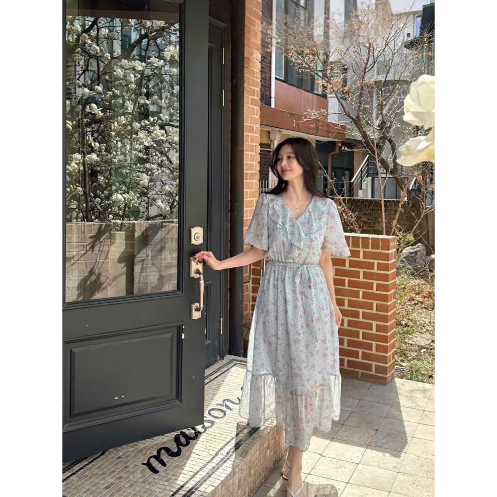 雨落花間|特別有氣質的碎花洋裝-細節圖9