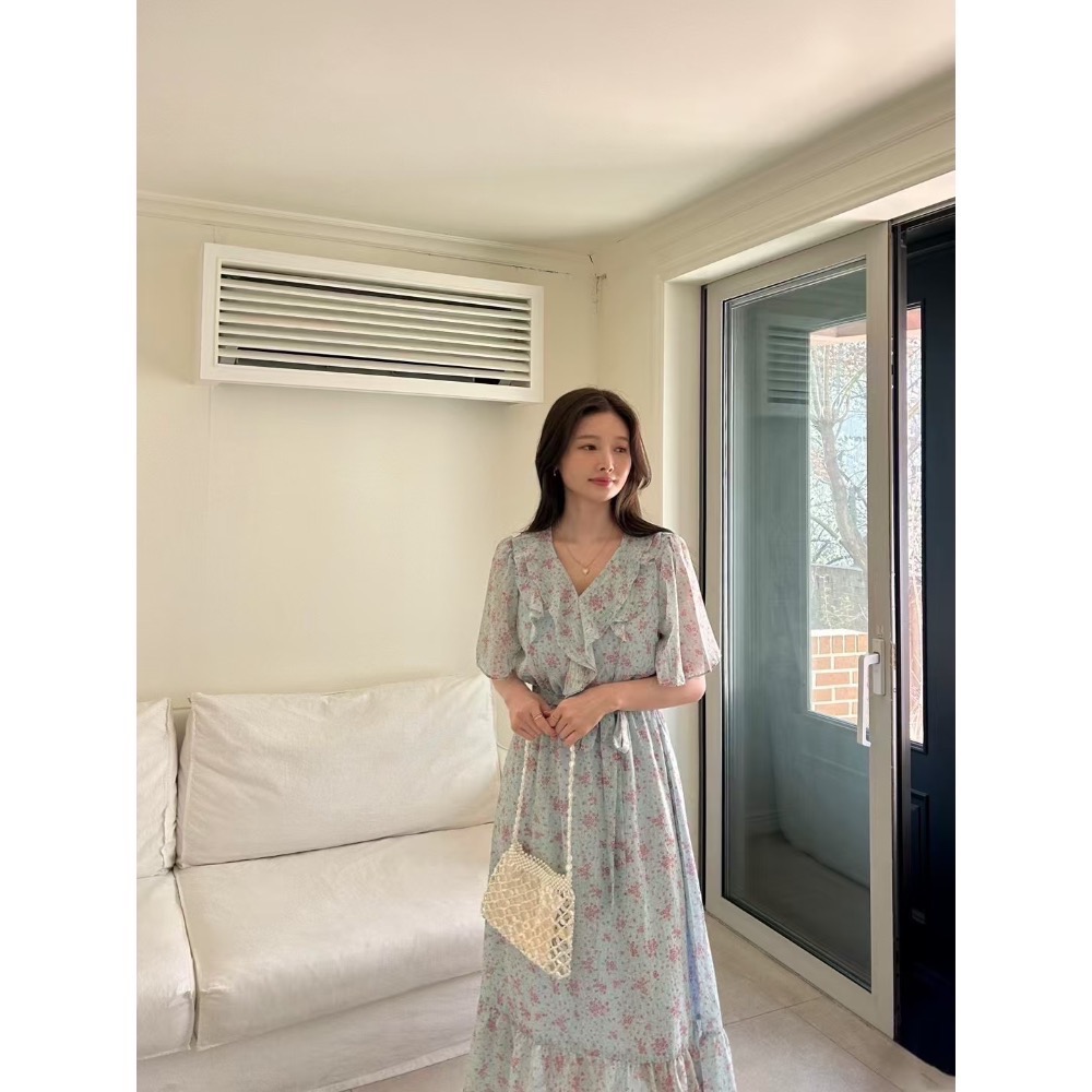 雨落花間|特別有氣質的碎花洋裝-規格圖10