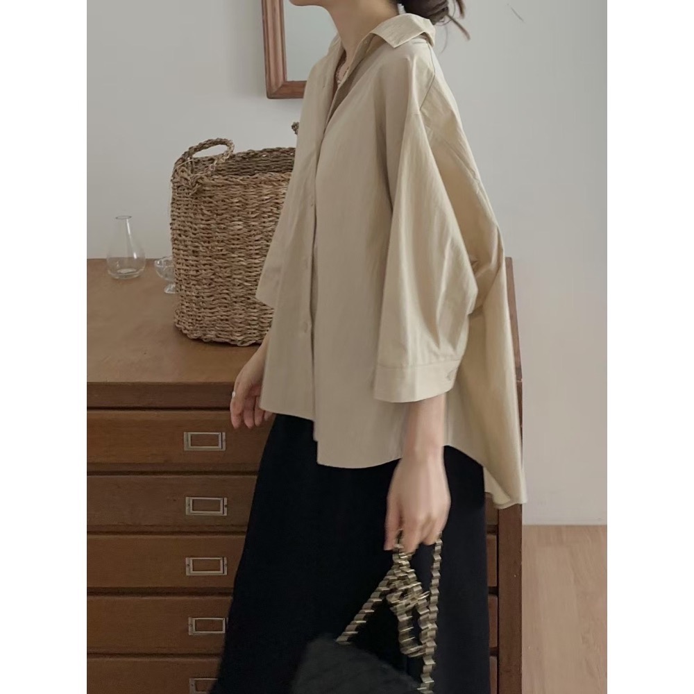 野曠晴光|寬鬆神修飾上衣-細節圖3