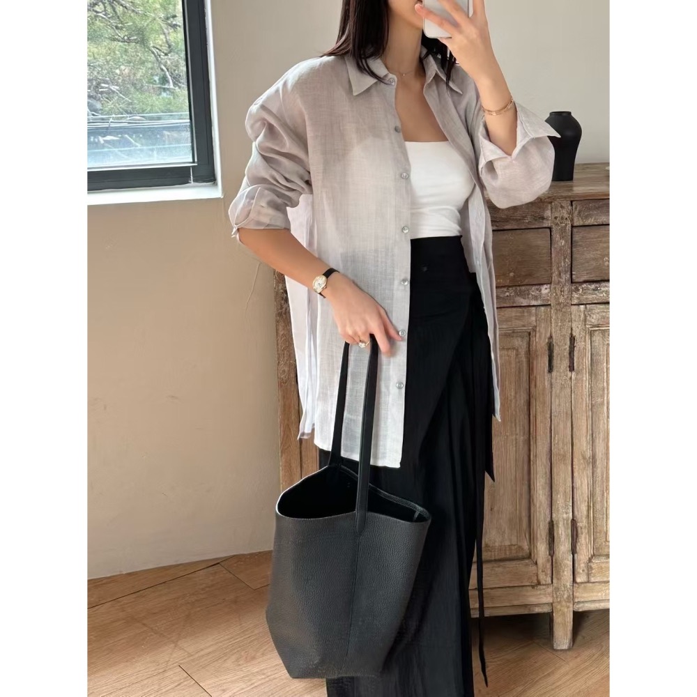 曠野無聲|亞麻襯衫外罩 春夏-細節圖8