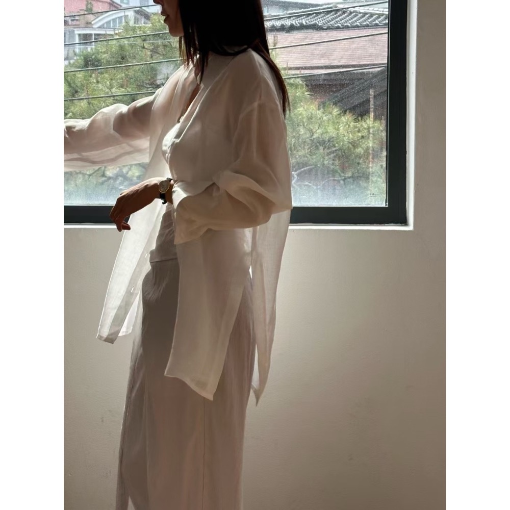 曠野無聲|亞麻襯衫外罩 春夏-細節圖10