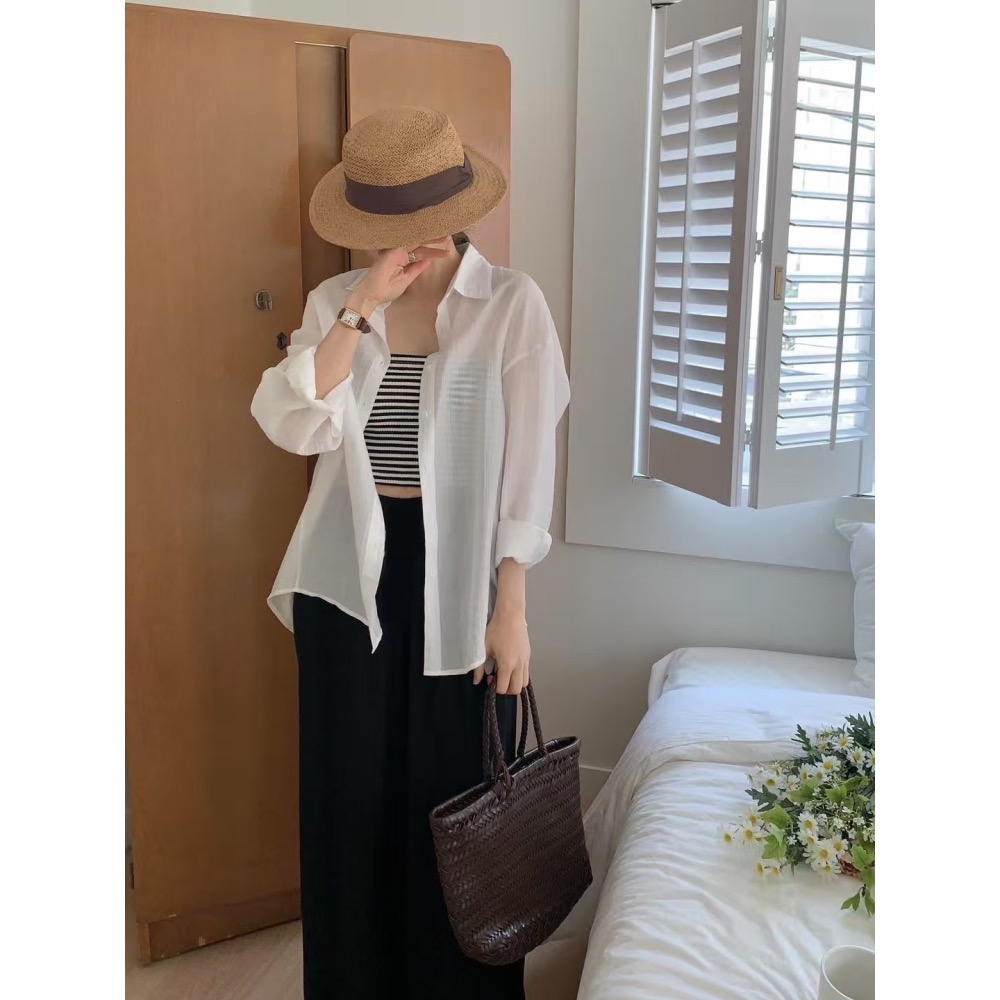 風曳草影|冰淇淋透膚防曬襯衫外罩-細節圖2
