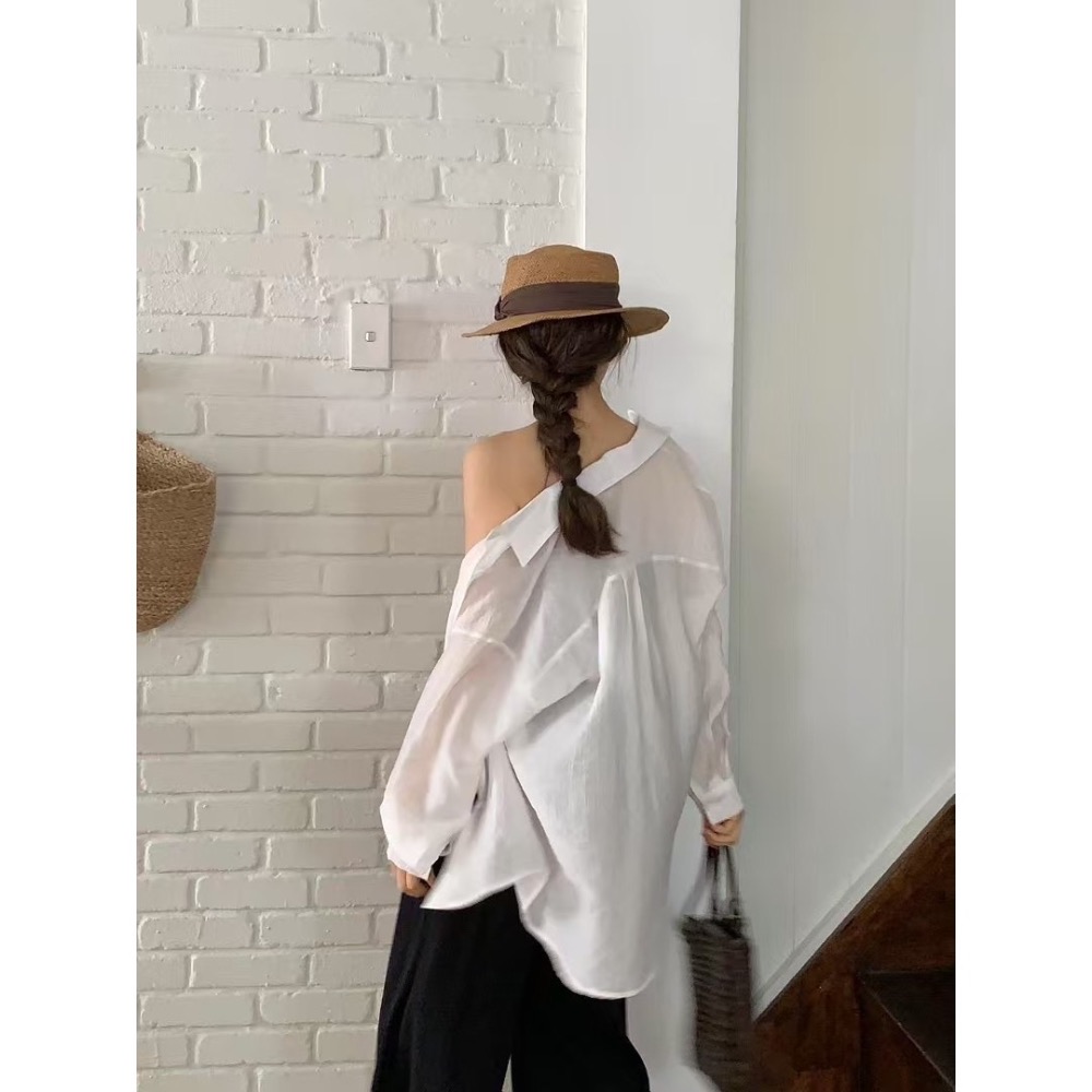 風曳草影|冰淇淋透膚防曬襯衫外罩-細節圖3