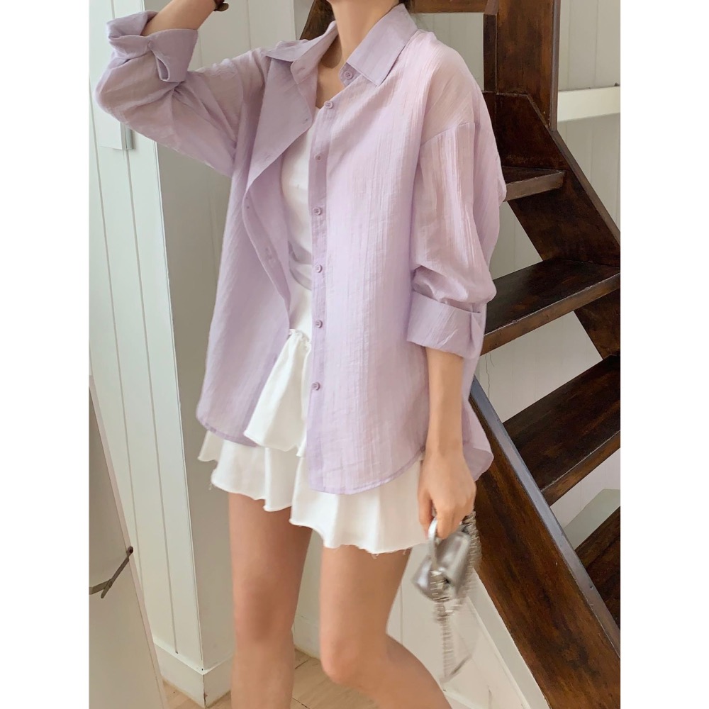 風曳草影|冰淇淋透膚防曬襯衫外罩-細節圖4