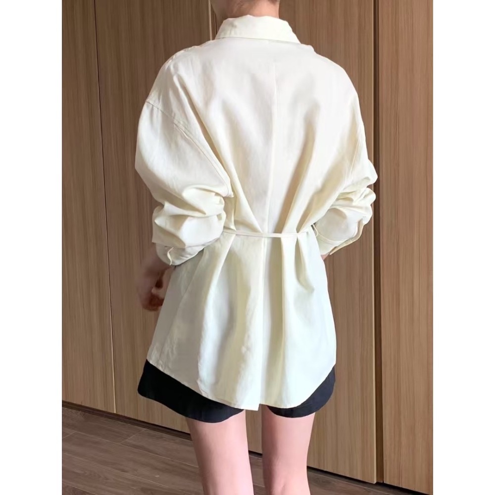 晨曦拾影|日光綁腰設計襯衫-細節圖7