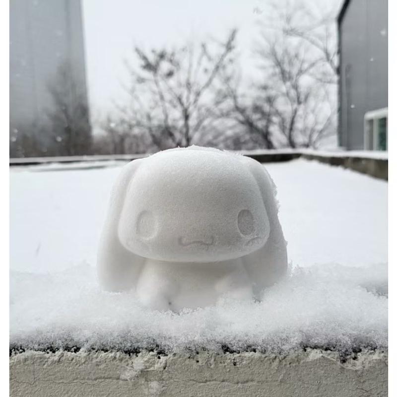 （現貨）韓國sanrio三麗鷗｜鯊魚寶寶｜雪人夾/玩雪夾雪模具/造型雪球器/立體公仔造型/雪球夾/庫洛米/美樂蒂-細節圖11