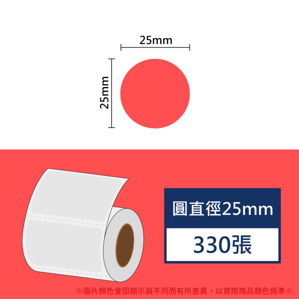 《酷達人》L1S貼紙 圓形標籤 10mm / 15mm/ 20mm 圓形貼紙 佳博原廠  B21標籤紙 B1標籤紙-規格圖9