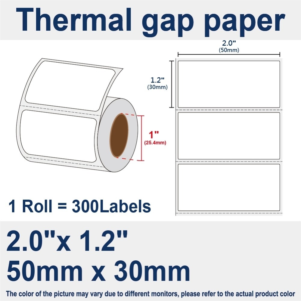 白色20~50mm貼紙 精臣B21標籤紙(非晶片) B3S 愛思B23 芯燁P201A 德佟DP26S 德佟P1 P2-規格圖9