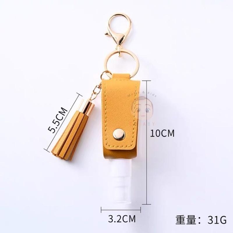 【台灣現貨】流蘇鑰匙圈噴霧瓶 酒精噴霧方瓶流蘇皮套鑰匙扣  防疫必備 酒精噴霧瓶 方瓶流蘇皮套鑰匙扣 隨身攜帶-細節圖5