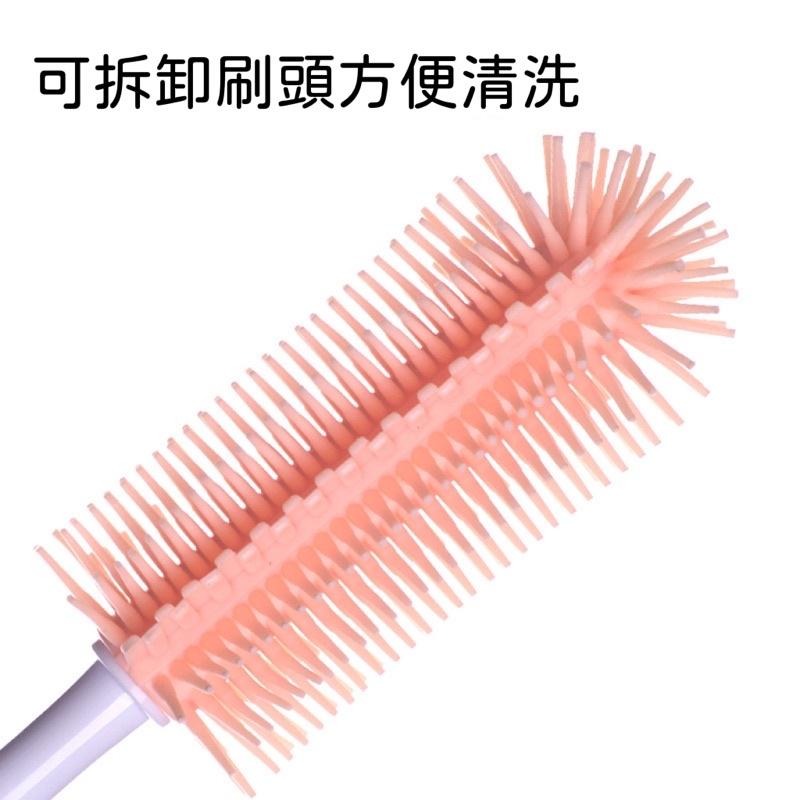 【台灣現貨】矽膠奶瓶刷 矽膠奶嘴刷 旋轉奶瓶刷 奶瓶清潔刷 矽膠清潔刷 奶瓶刷 奶嘴刷 清潔刷 洗碗刷 杯刷-細節圖3