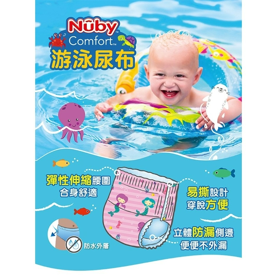 【現貨】美國Nuby 游泳尿布 每袋3片(男生L/XL.女生L/XL)-細節圖3