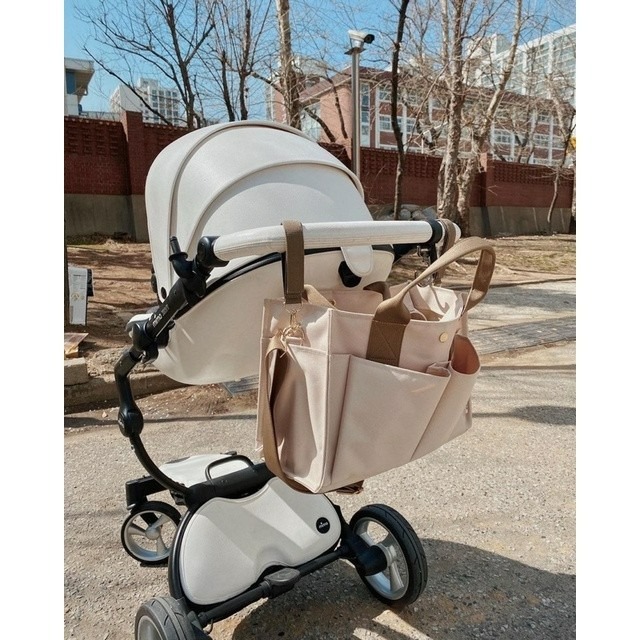 【台灣現貨 12H出貨】百搭大容量媽媽包 手推車掛包  帆布包女 大容量 手提包托特包 多功能手提媽媽包外出單肩斜挎-細節圖9