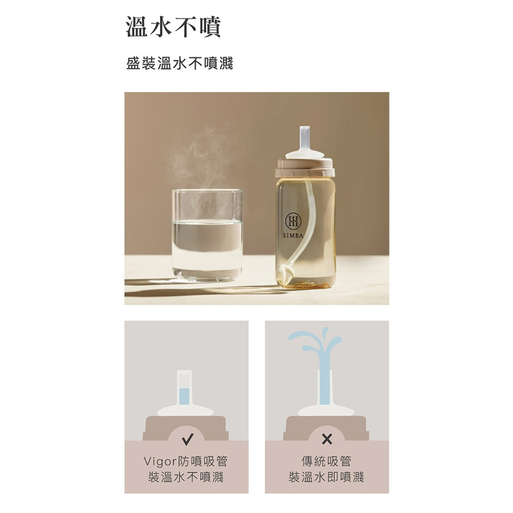 SIMBA 小獅王辛巴 蘊蜜寬口奶瓶防漏學習吸管組 寬口奶瓶防漏學習吸管 學習吸管組 奶瓶吸管-細節圖4