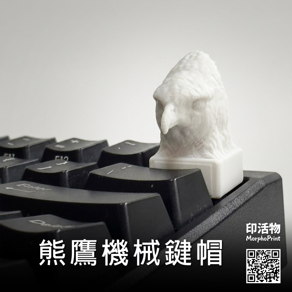【印活物】3D列印 熊鷹頭部機械鍵盤鍵帽-細節圖4