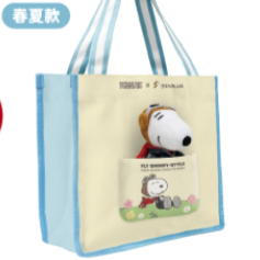 7-11福袋 史努比布偶掛飾托特包 伸縮拖輪車附掛飾 雙材質涼被+造型枕 星宇航空史努比福袋 歐拉夫福袋 星宇航空福袋-規格圖1