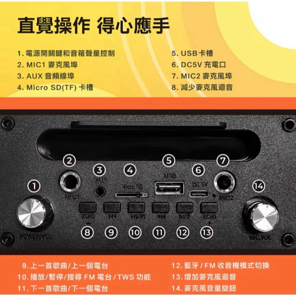 公司貨 全新品 AIWA 愛華 K歌音箱 AI-KBQ20 卡啦ok 喇叭 K歌喇叭 無線喇叭 藍牙喇叭-細節圖5
