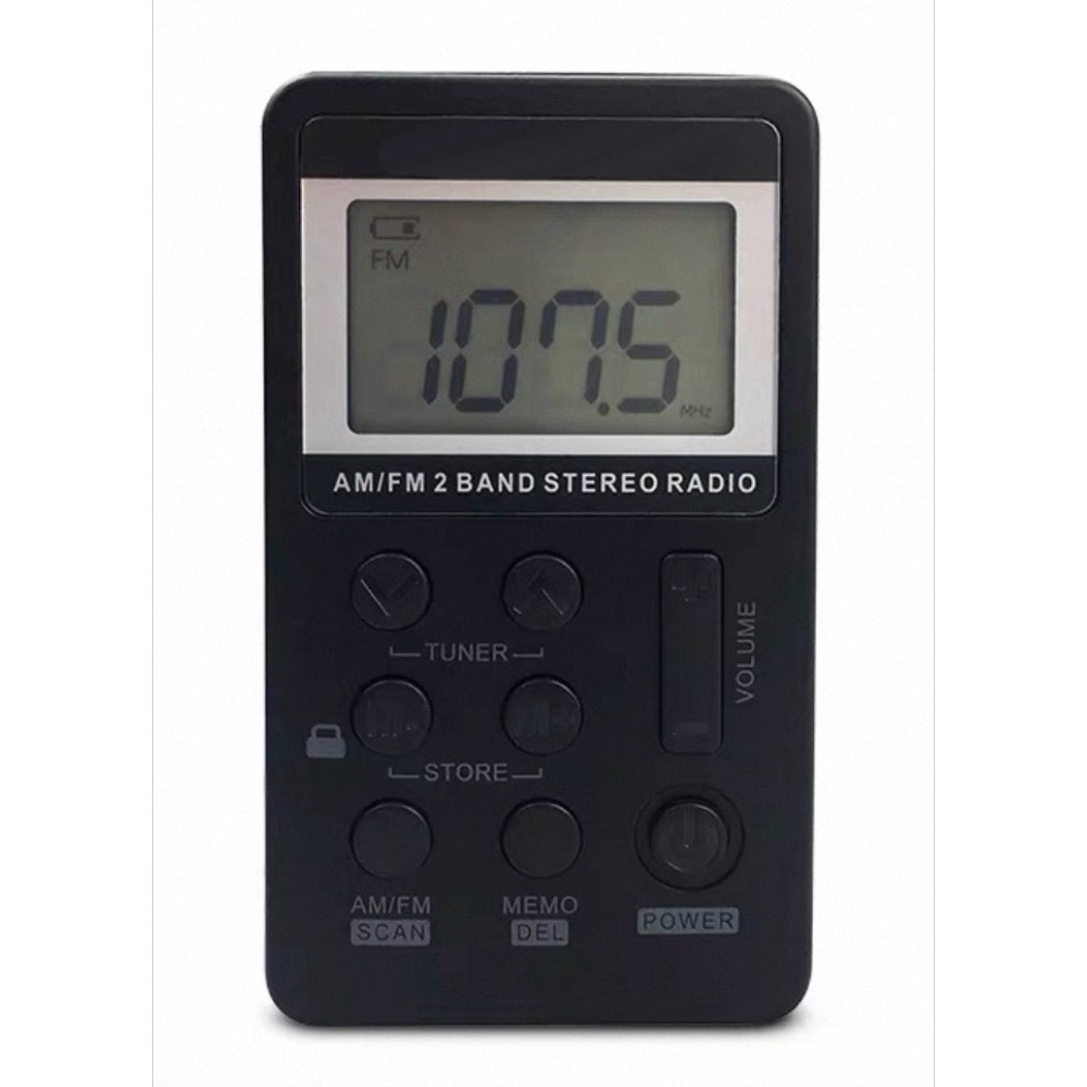 V112 迷你超薄型 AM/FM 高靈敏度 口袋式迷你型 充電型 AM/FM 二波段  防災收音機-細節圖4